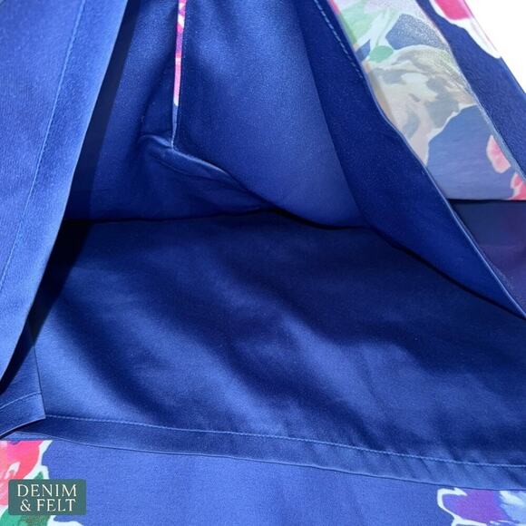 Kate Spade “Shirt the Rules” Floral Pencil Skirt Bold Blue Pink Garden Chic 8 - Picture 8 of 12